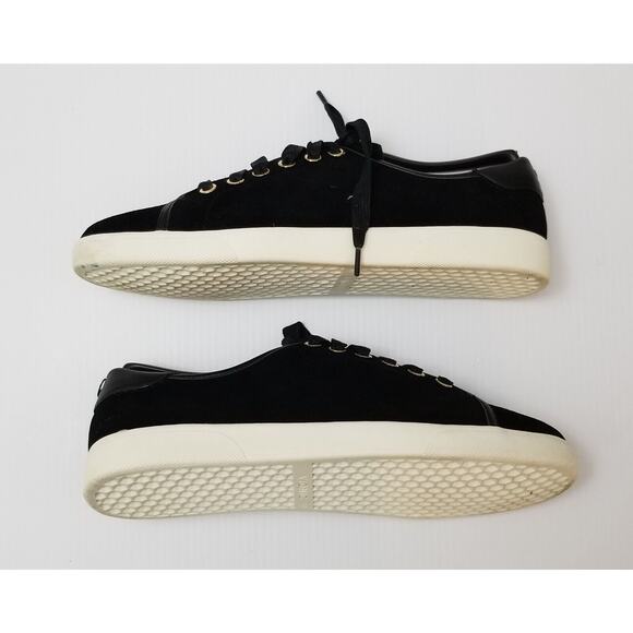 VIONIC Sunny Brinley Suede Leather Lace Up Sneakers Shoes Black Comfy Size 8 - Picture 7 of 12